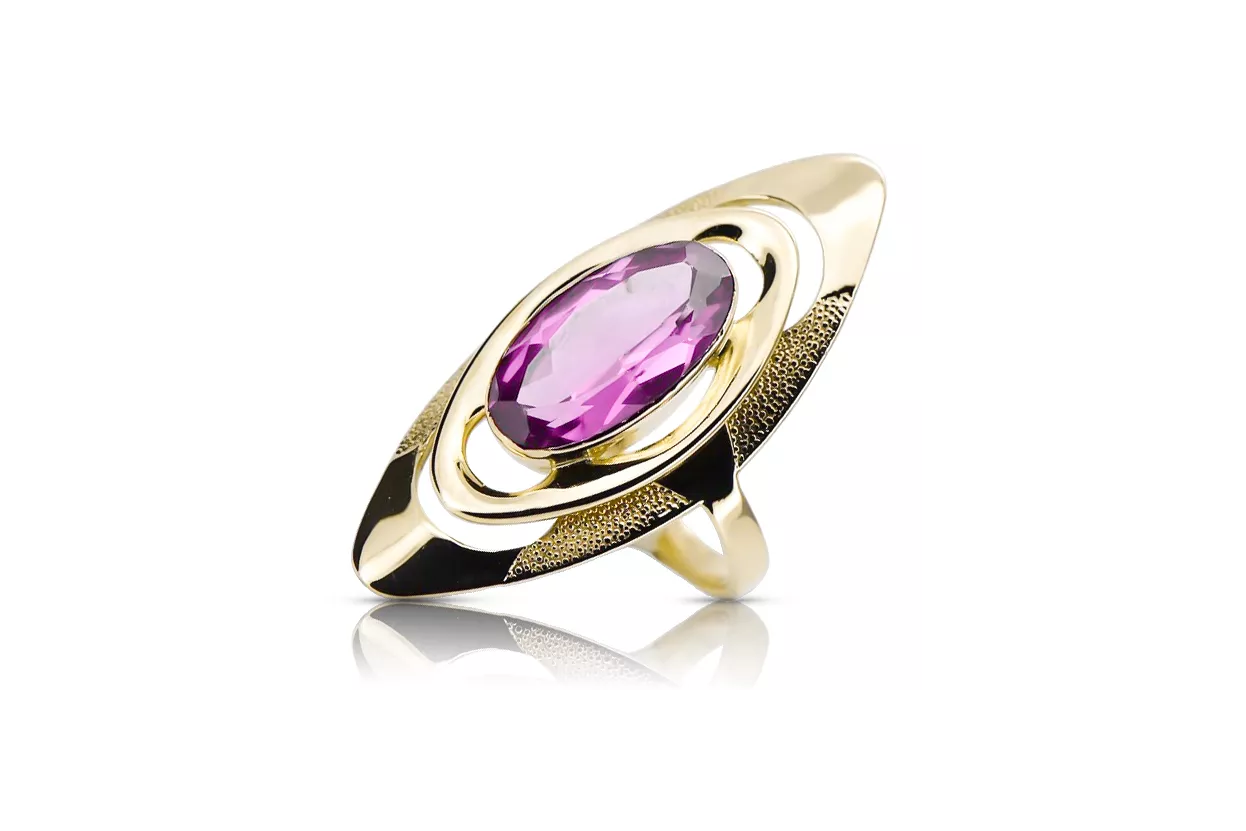 Vintage Ring Amethyst 14K Yellow gold vrc189y